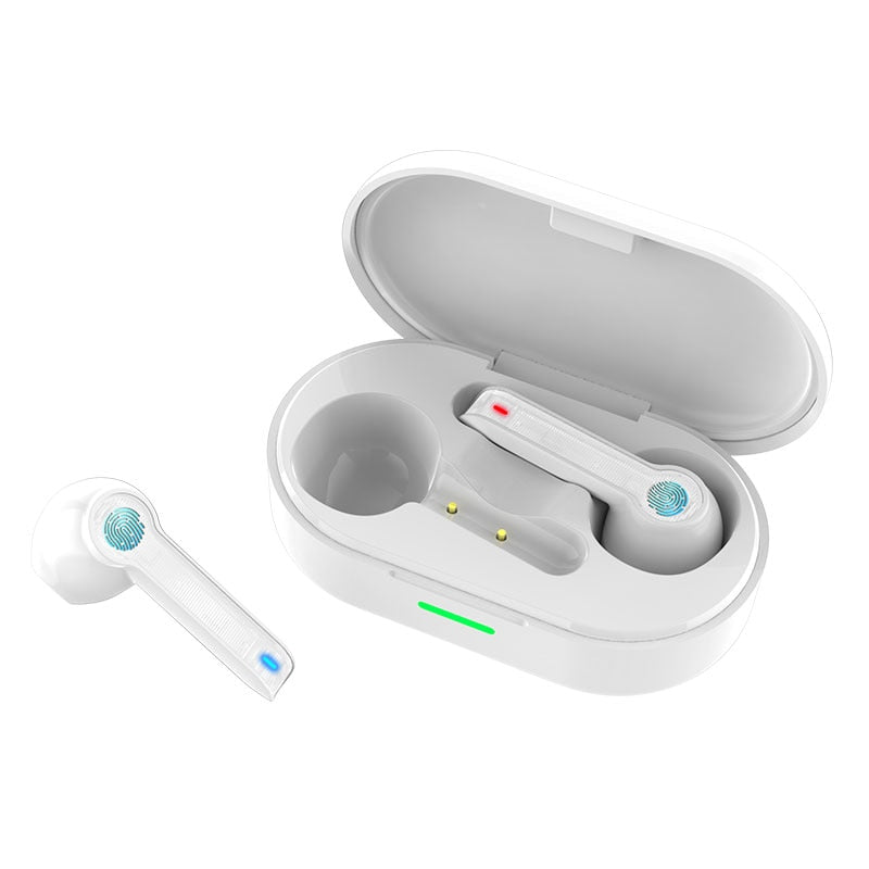 Fones de ouvido esportivo sem fio TWS Bluetooth Hifi 5.0 com microfone 12h contínuo - TragoBarato